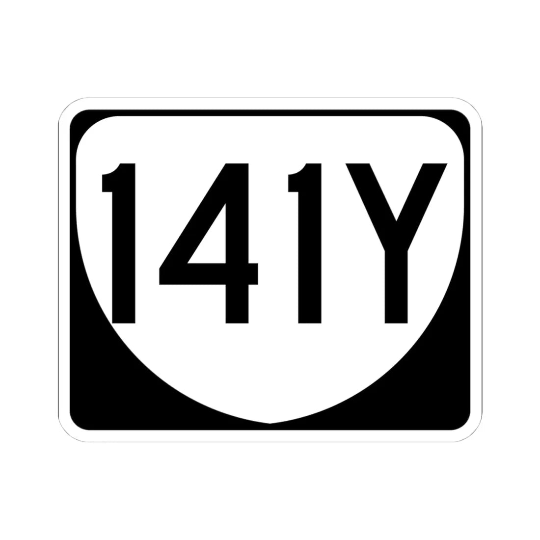 Virginia 141Y (Virginia) (Road Sign) STICKER Vinyl Kiss-Cut Decal 4 Inch White - The Sticker Space