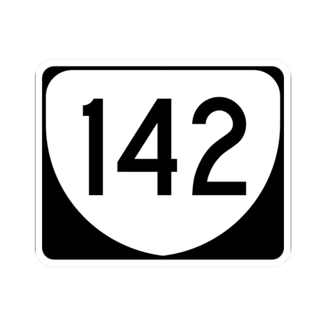 Virginia 142 (Virginia) (Road Sign) STICKER Vinyl Kiss-Cut Decal 2 Inch White - The Sticker Space