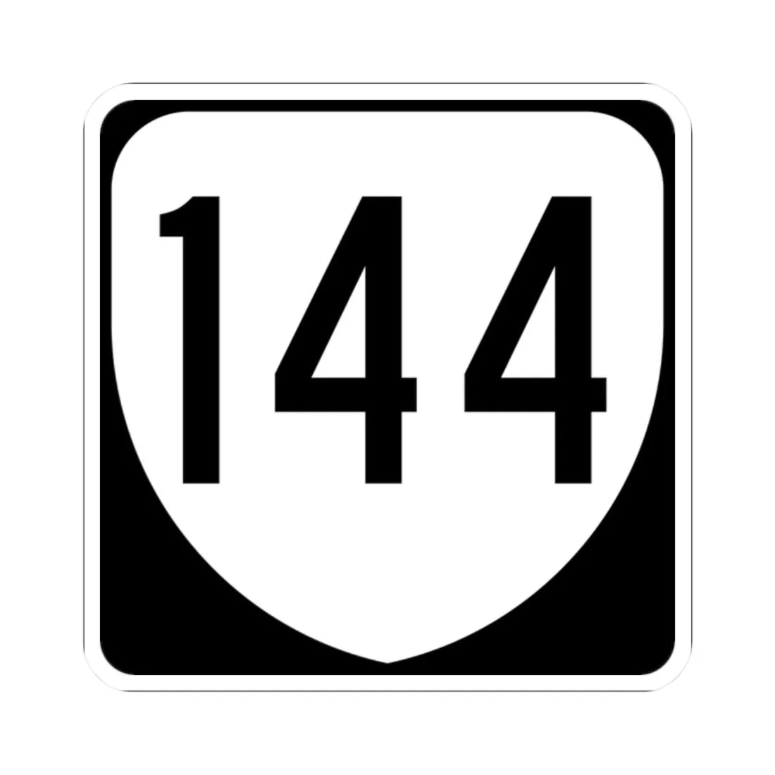 Virginia 144 1980 (Virginia) (Road Sign) STICKER Vinyl Kiss-Cut Decal 2 Inch White - The Sticker Space