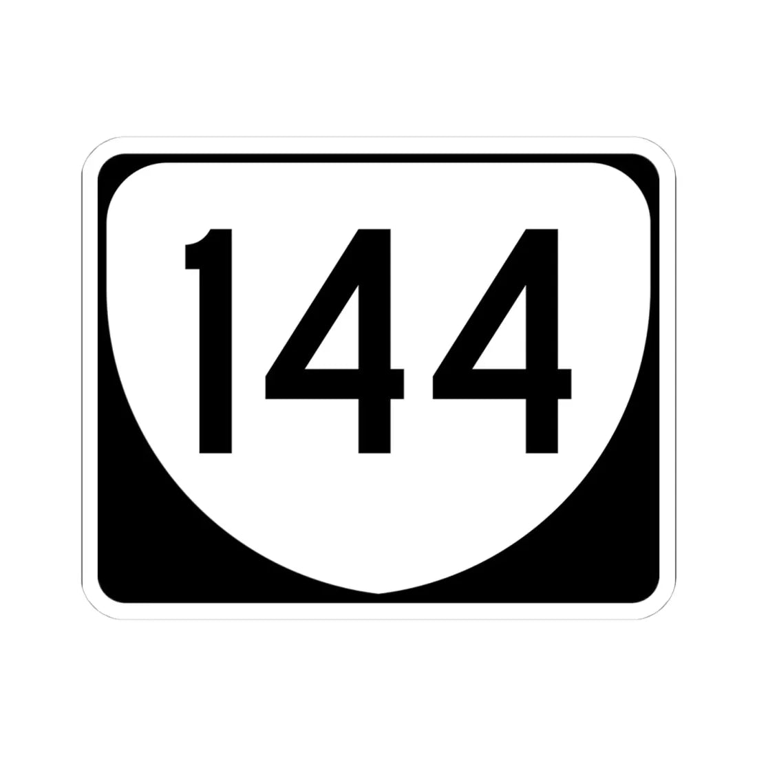 Virginia 144 (Virginia) (Road Sign) STICKER Vinyl Kiss-Cut Decal 4 Inch White - The Sticker Space