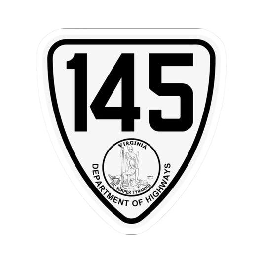 Virginia 145 1924 (Virginia) (Road Sign) STICKER Vinyl Kiss-Cut Decal 2 Inch White - The Sticker Space