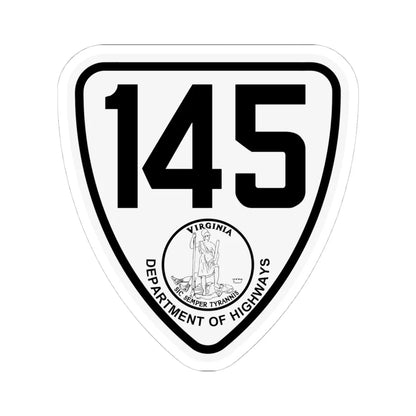Virginia 145 1924 (Virginia) (Road Sign) STICKER Vinyl Kiss-Cut Decal 4 Inch White - The Sticker Space
