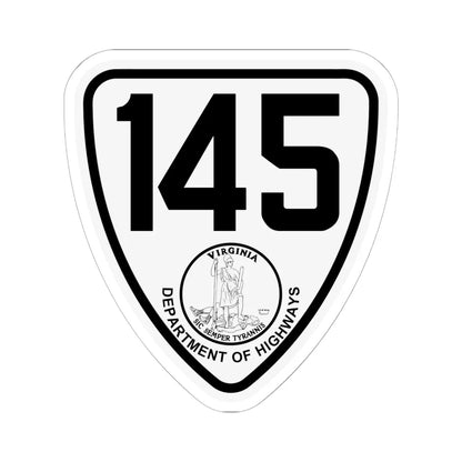 Virginia 145 1924 (Virginia) (Road Sign) STICKER Vinyl Kiss-Cut Decal 6 Inch White - The Sticker Space