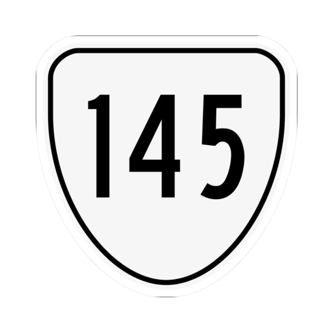 Virginia 145 1956 (Virginia) (Road Sign) STICKER Vinyl Kiss-Cut Decal 2 Inch White - The Sticker Space