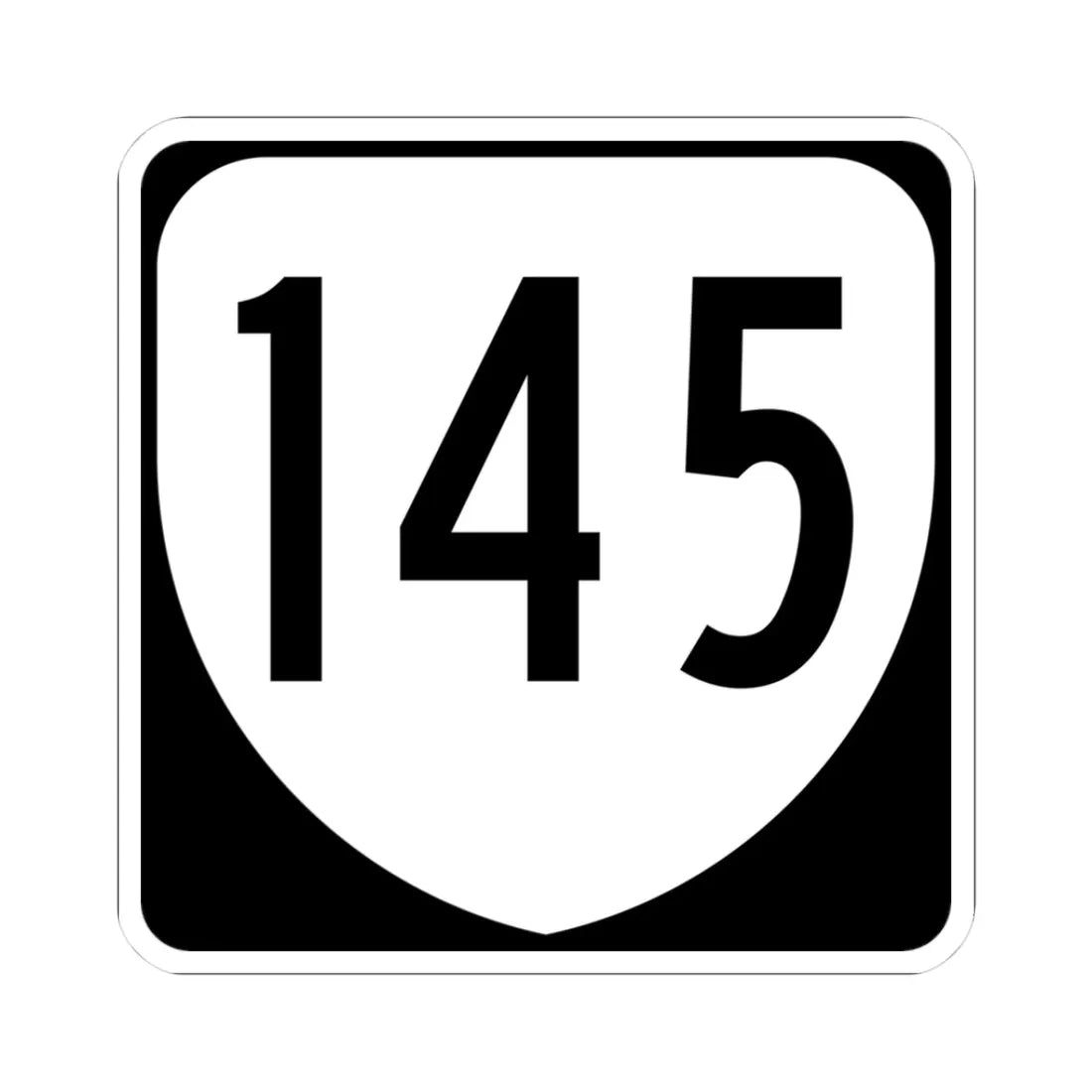 Virginia 145 1980 (Virginia) (Road Sign) STICKER Vinyl Kiss-Cut Decal 3 Inch White - The Sticker Space