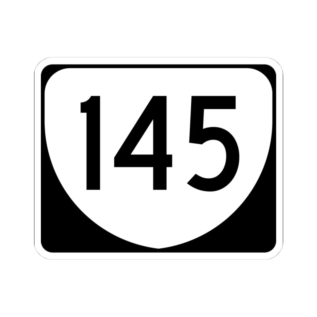 Virginia 145 (Virginia) (Road Sign) STICKER Vinyl Kiss-Cut Decal 4 Inch White - The Sticker Space