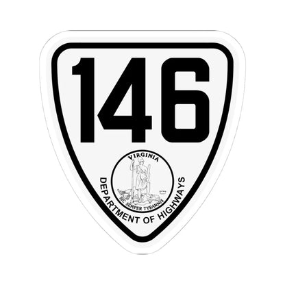 Virginia 146 1924 (Virginia) (Road Sign) STICKER Vinyl Kiss-Cut Decal 4 Inch White - The Sticker Space