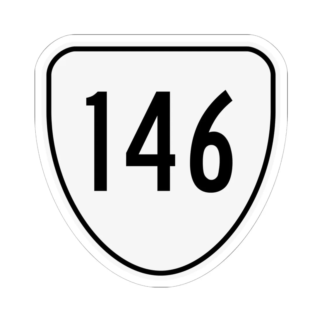 Virginia 146 1956 (Virginia) (Road Sign) STICKER Vinyl Kiss-Cut Decal 6 Inch White - The Sticker Space