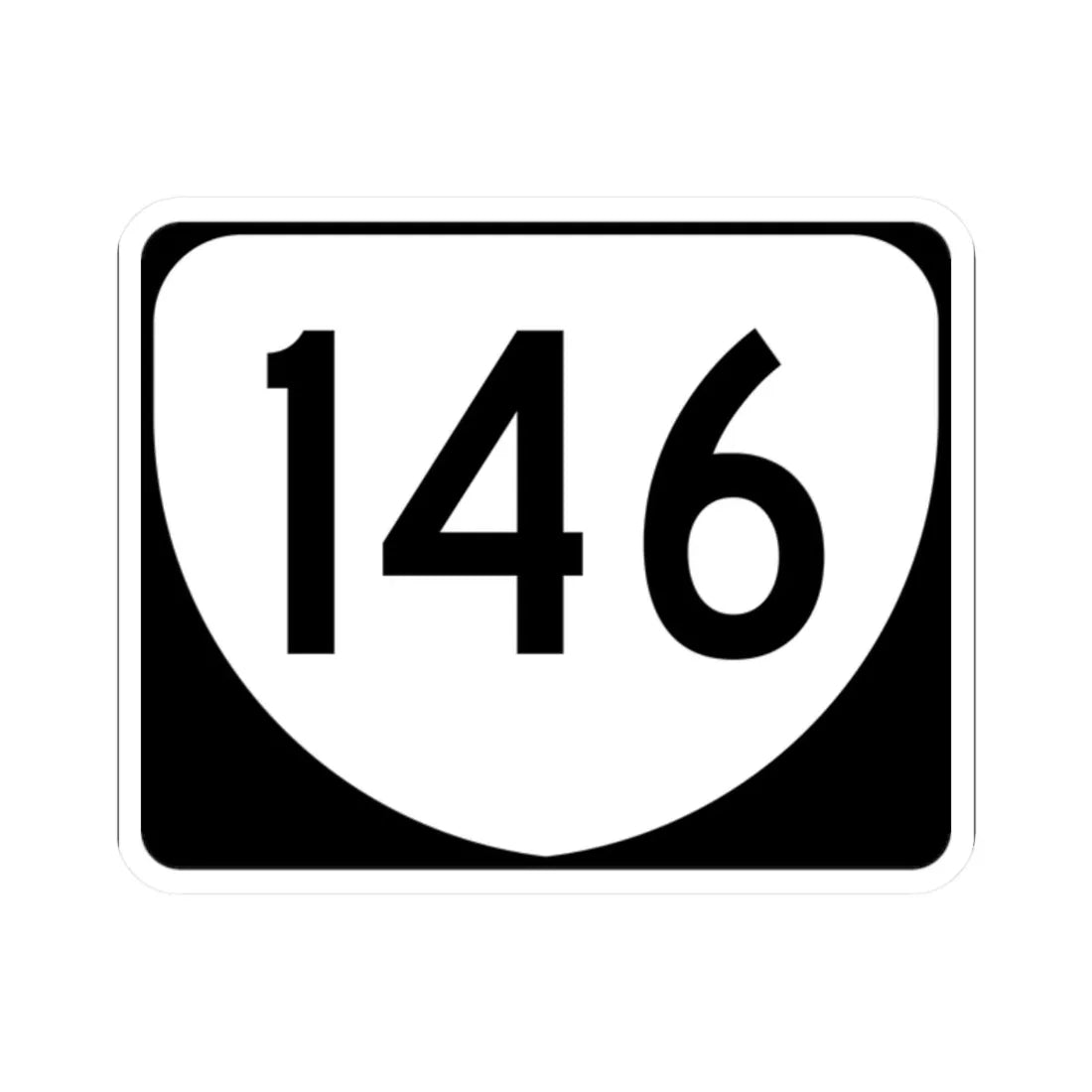 Virginia 146 (Virginia) (Road Sign) STICKER Vinyl Kiss-Cut Decal 2 Inch White - The Sticker Space
