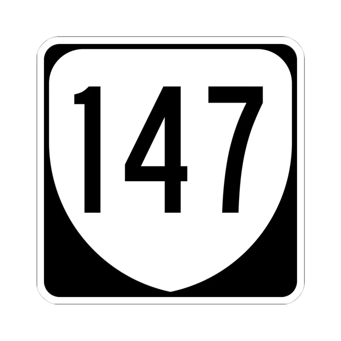 Virginia 147 1980 (Virginia) (Road Sign) STICKER Vinyl Kiss-Cut Decal 4 Inch White - The Sticker Space