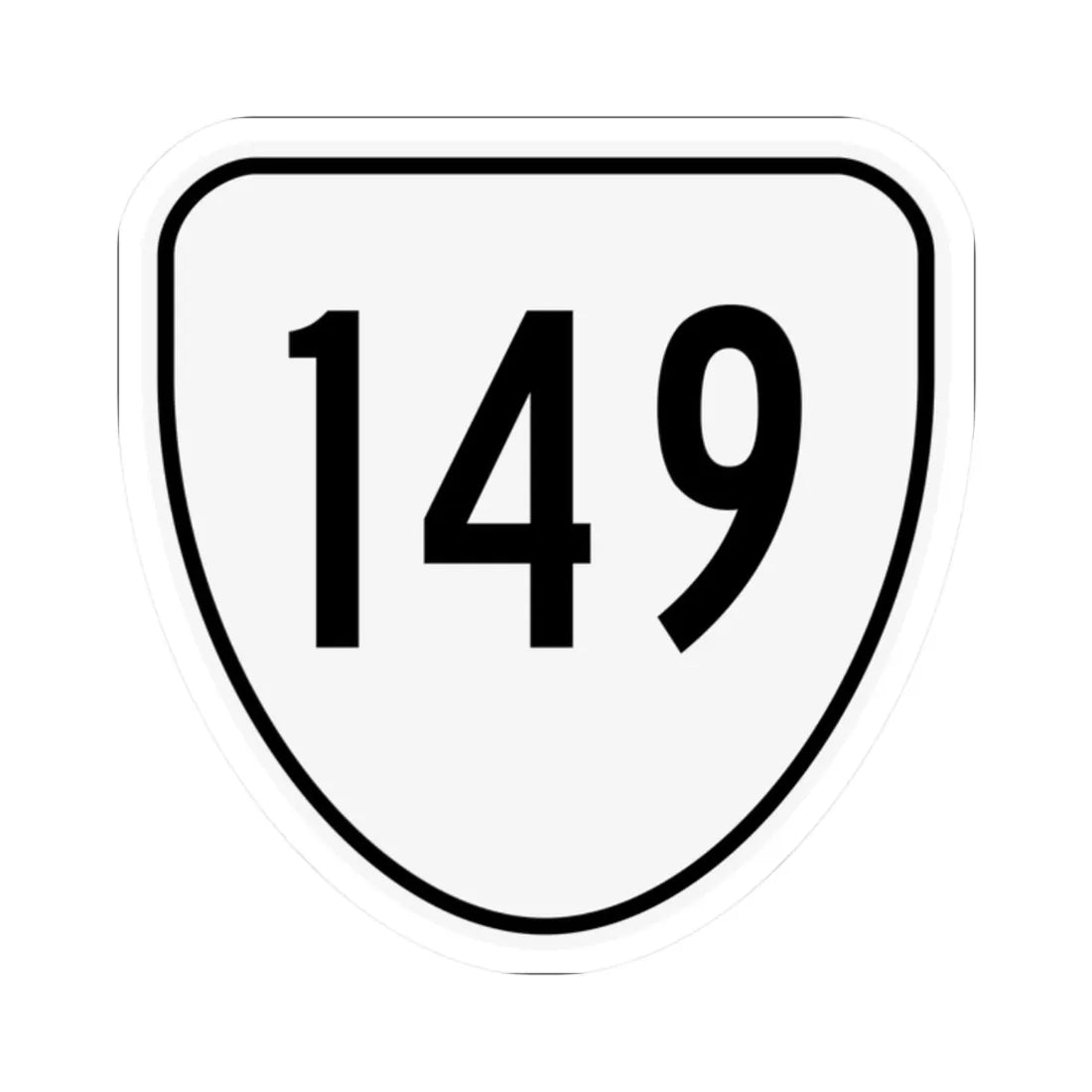 Virginia 149 1956 (Virginia) (Road Sign) STICKER Vinyl Kiss-Cut Decal 2 Inch White - The Sticker Space