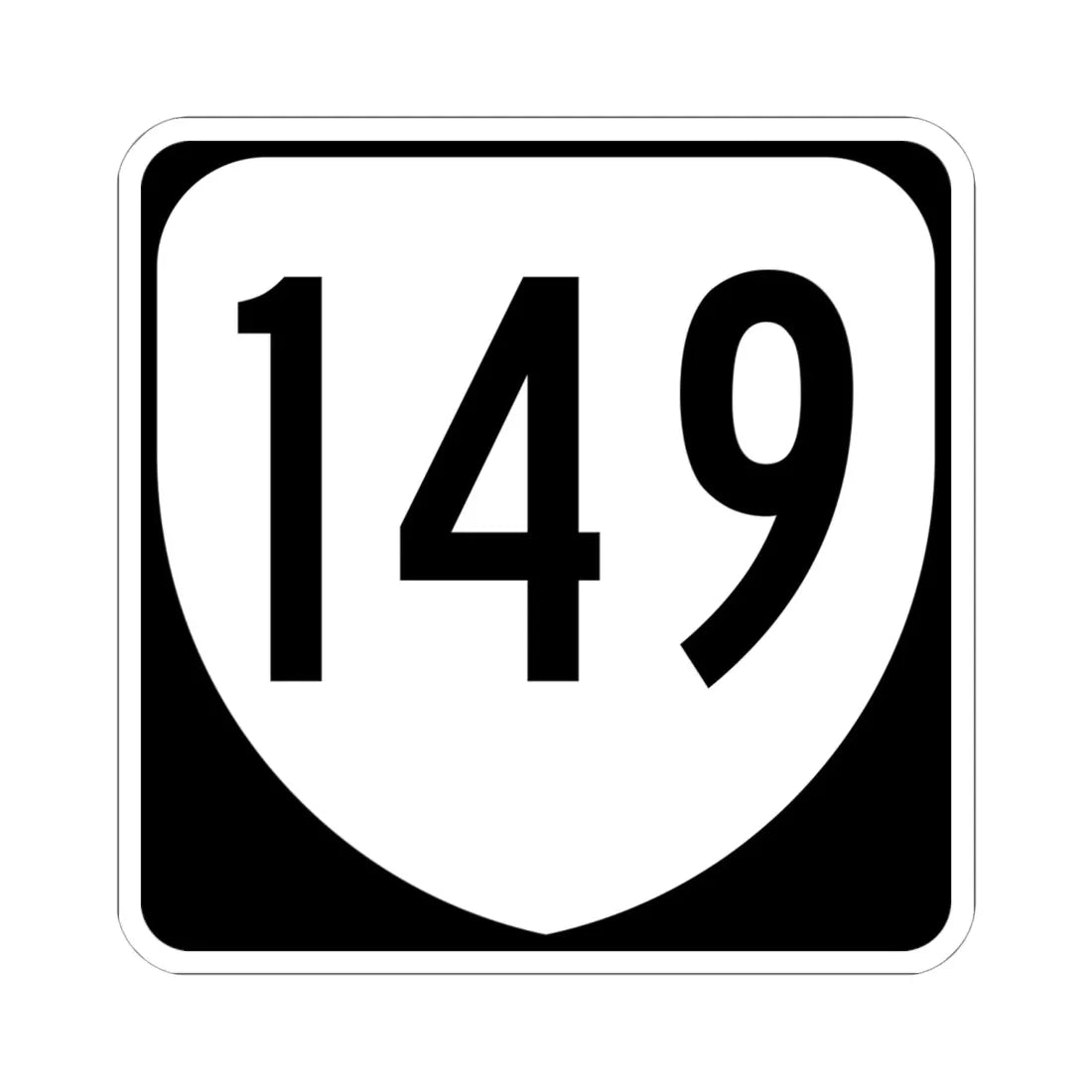 Virginia 149 1980 (Virginia) (Road Sign) STICKER Vinyl Kiss-Cut Decal 6 Inch White - The Sticker Space