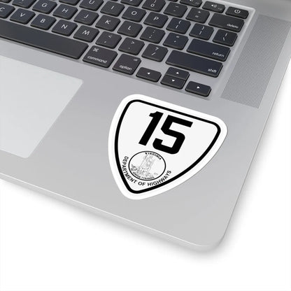 Virginia 15 1924 (Virginia) (Road Sign) STICKER Vinyl Kiss-Cut Decal - The Sticker Space