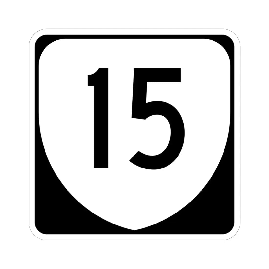 Virginia 15 (Virginia) (Road Sign) STICKER Vinyl Kiss-Cut Decal 6 Inch White - The Sticker Space