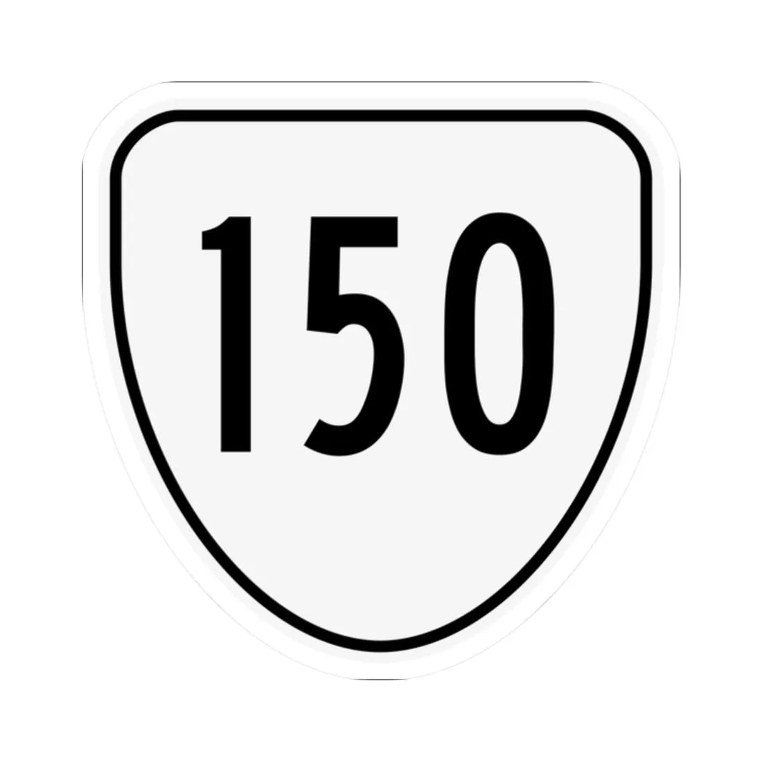 Virginia 150 1956 (Virginia) (Road Sign) STICKER Vinyl Kiss-Cut Decal 2 Inch White - The Sticker Space