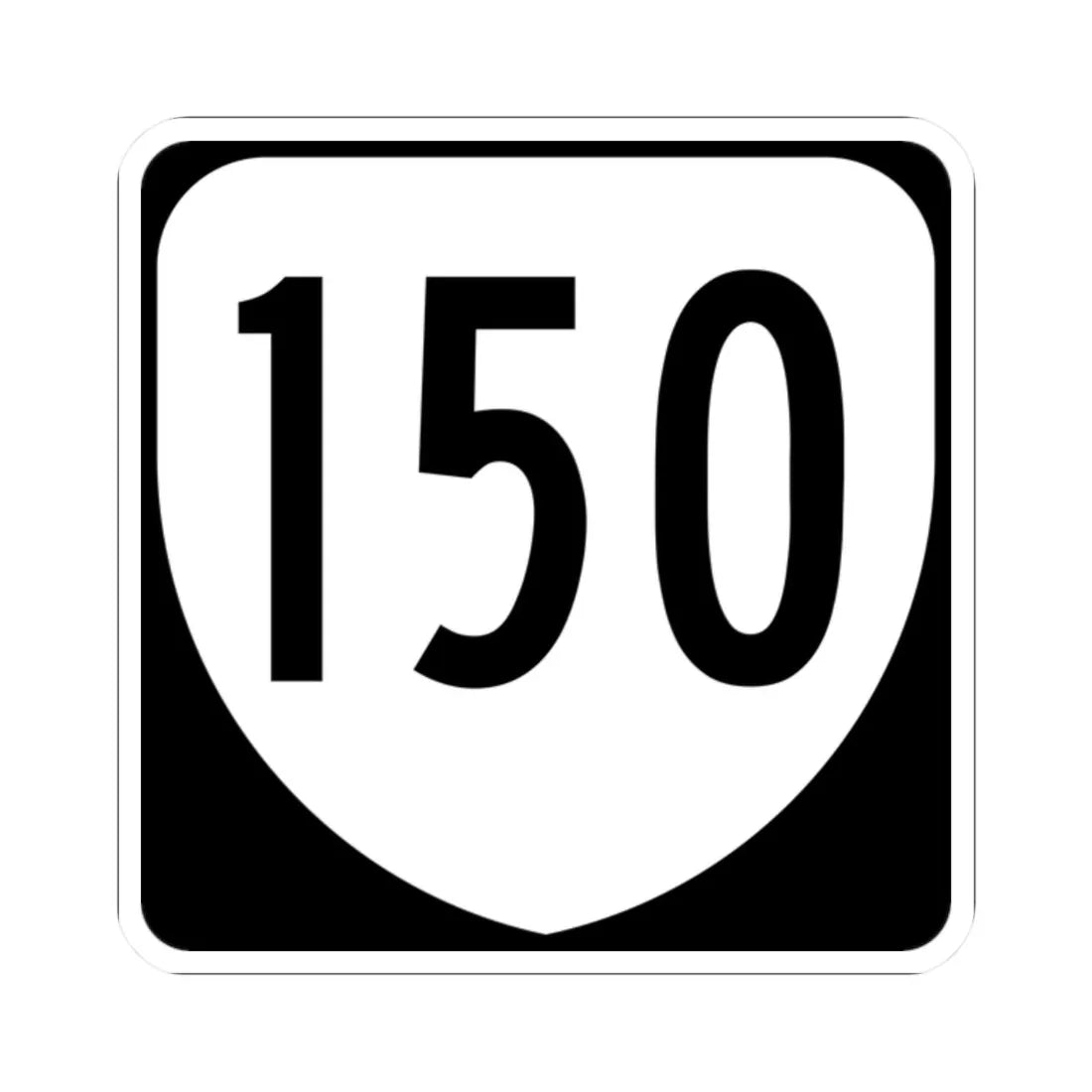 Virginia 150 1980 (Virginia) (Road Sign) STICKER Vinyl Kiss-Cut Decal 2 Inch White - The Sticker Space