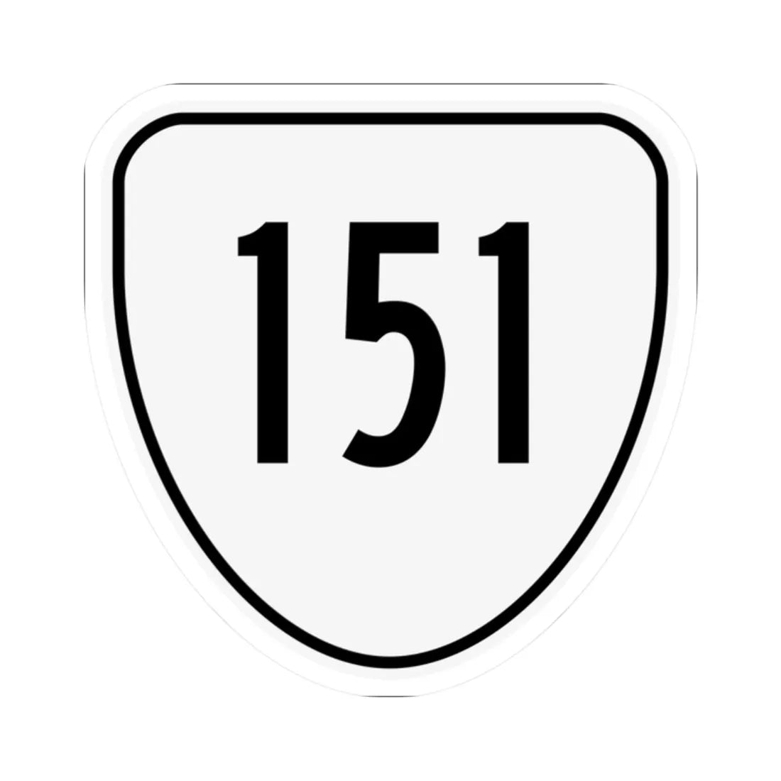 Virginia 151 1956 (Virginia) (Road Sign) STICKER Vinyl Kiss-Cut Decal 2 Inch White - The Sticker Space