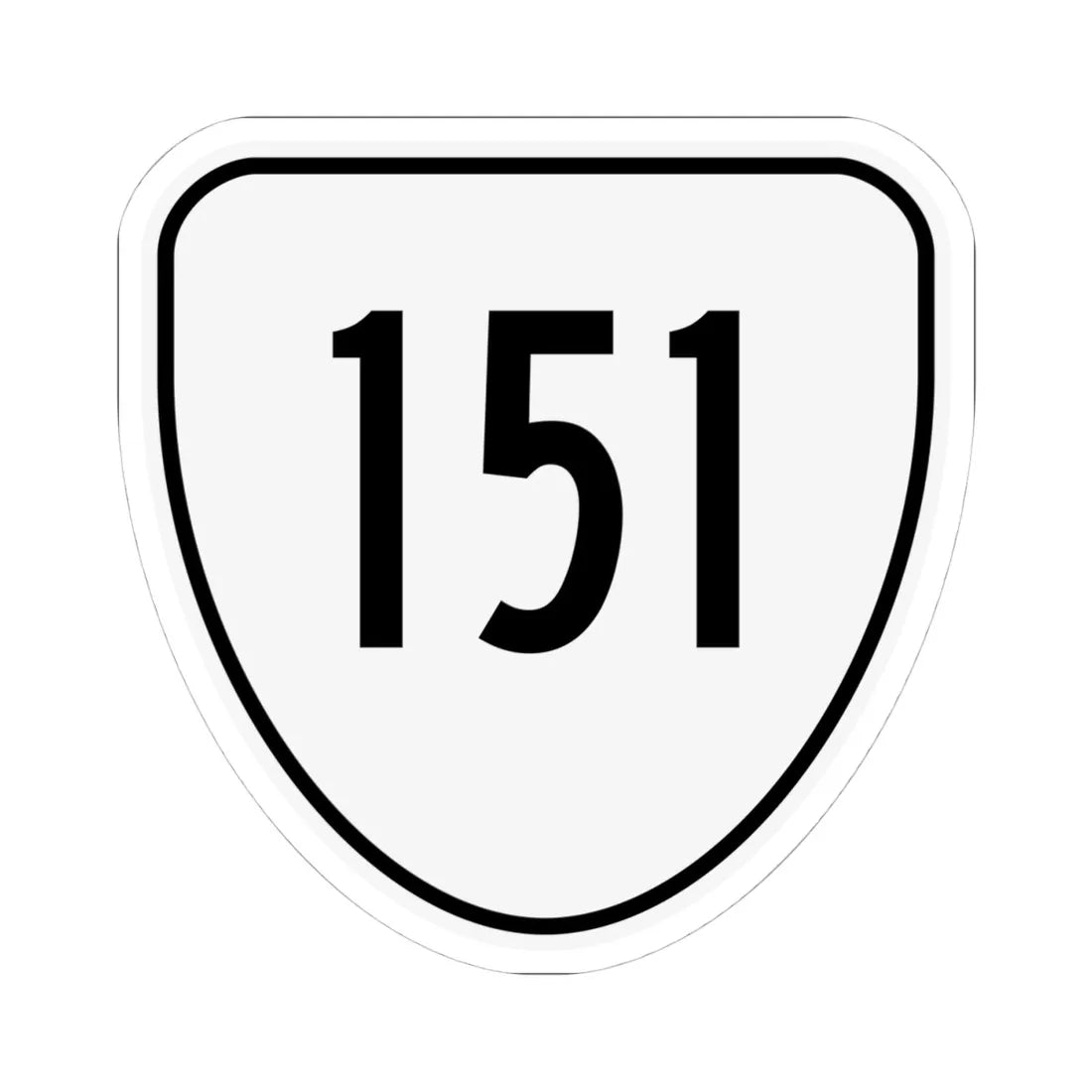 Virginia 151 1956 (Virginia) (Road Sign) STICKER Vinyl Kiss-Cut Decal 4 Inch White - The Sticker Space