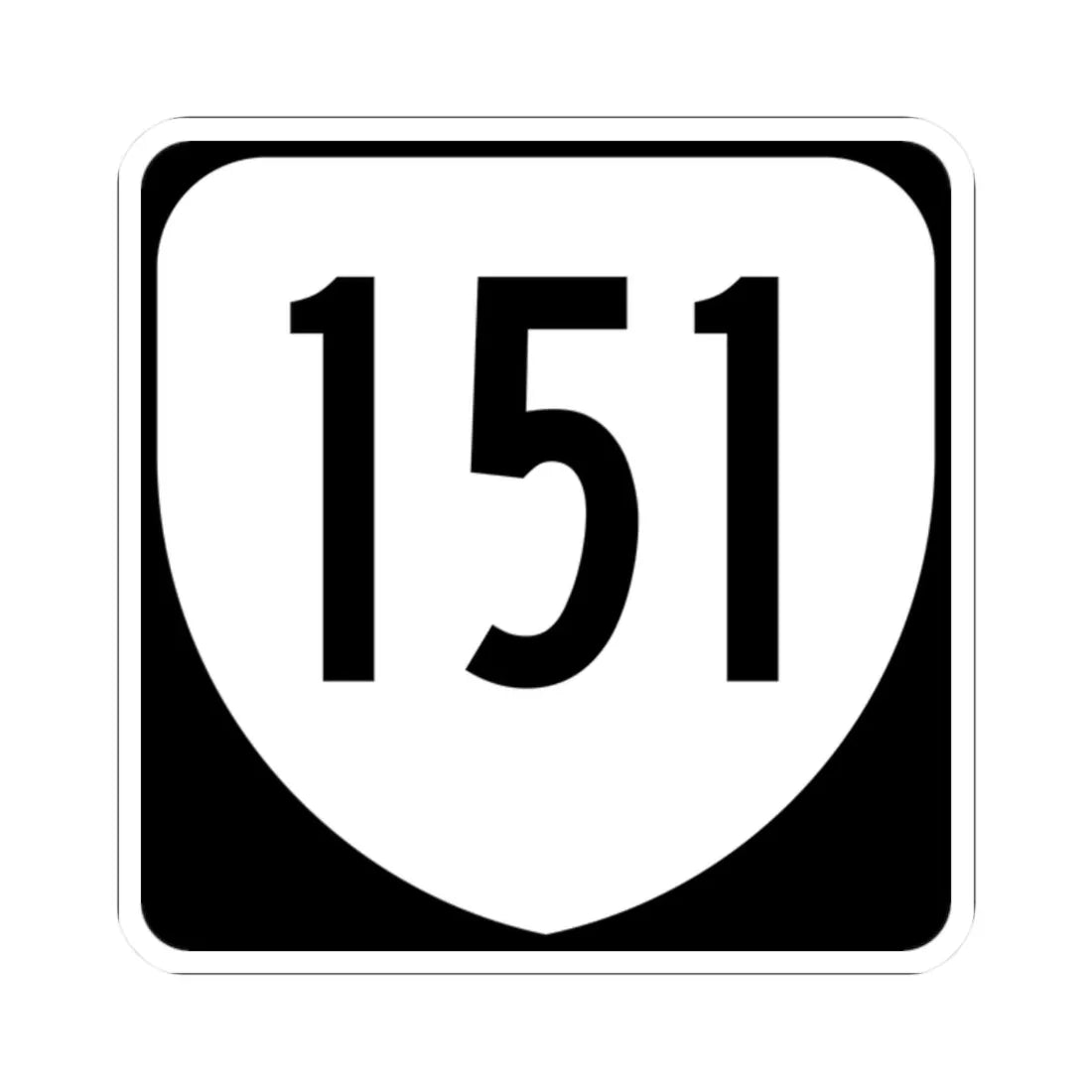 Virginia 151 1980 (Virginia) (Road Sign) STICKER Vinyl Kiss-Cut Decal 2 Inch White - The Sticker Space
