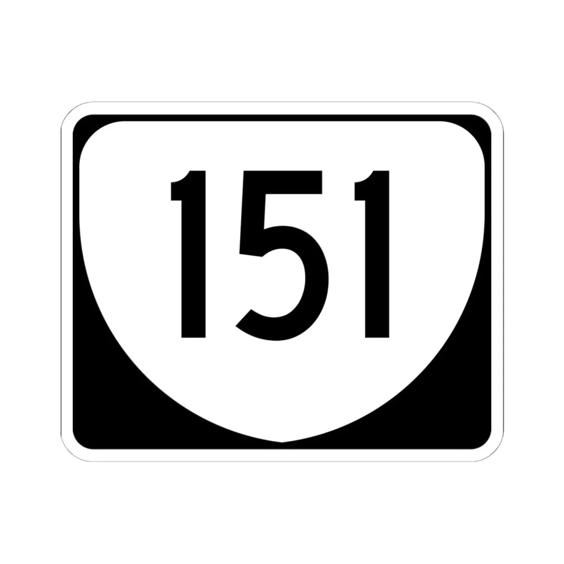 Virginia 151 (Virginia) (Road Sign) STICKER Vinyl Kiss-Cut Decal 6 Inch White - The Sticker Space