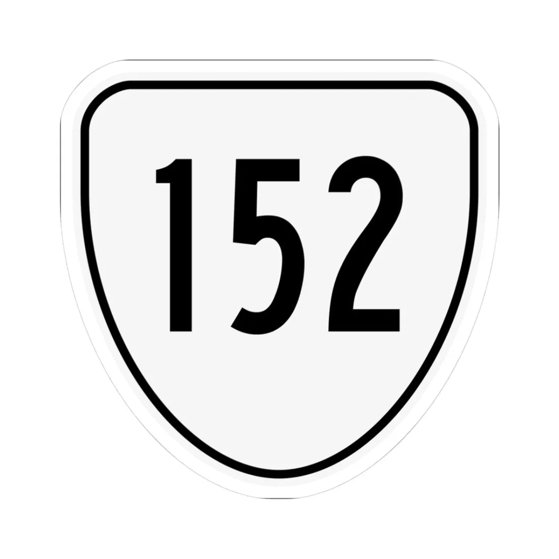 Virginia 152 1956 (Virginia) (Road Sign) STICKER Vinyl Kiss-Cut Decal 3 Inch White - The Sticker Space