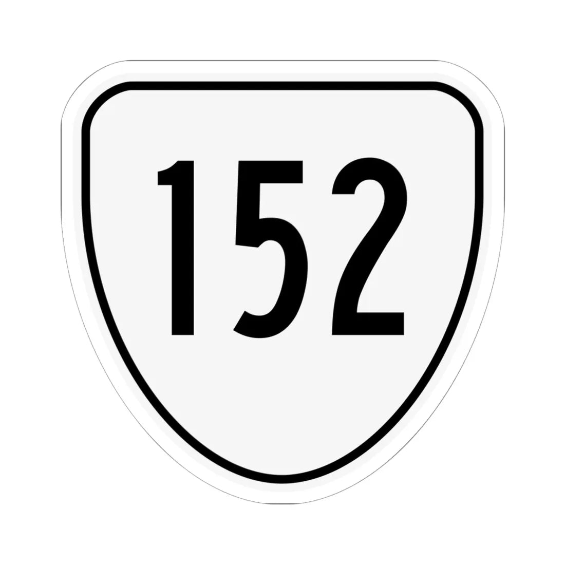 Virginia 152 1956 (Virginia) (Road Sign) STICKER Vinyl Kiss-Cut Decal 6 Inch White - The Sticker Space