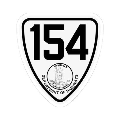 Virginia 154 1924 (Virginia) (Road Sign) STICKER Vinyl Kiss-Cut Decal 4 Inch White - The Sticker Space