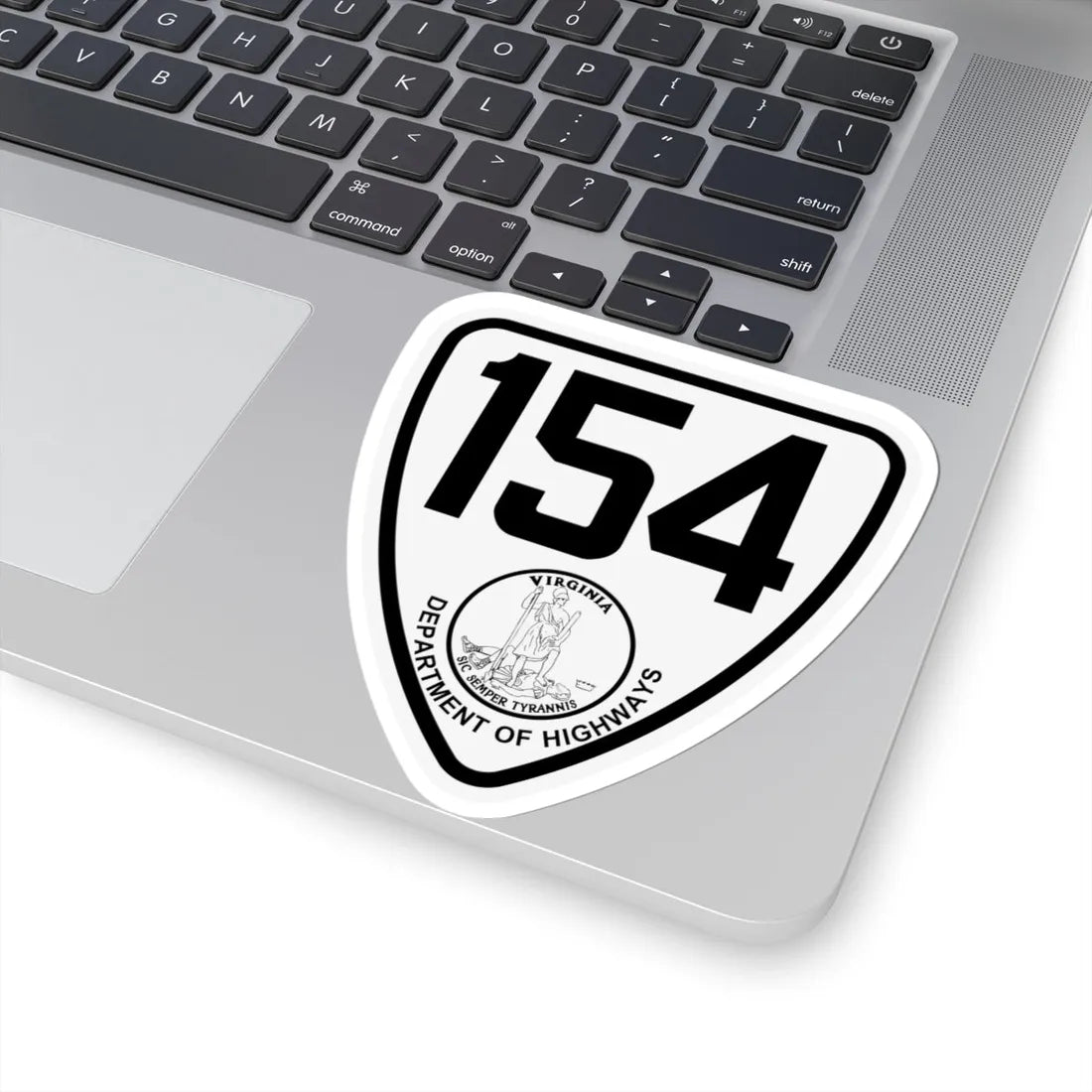 Virginia 154 1924 (Virginia) (Road Sign) STICKER Vinyl Kiss-Cut Decal - The Sticker Space