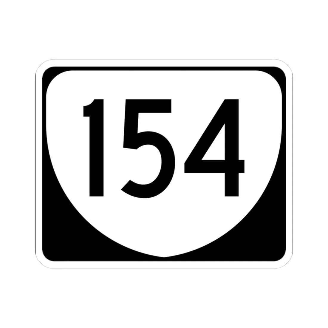 Virginia 154 (Virginia) (Road Sign) STICKER Vinyl Kiss-Cut Decal 3 Inch White - The Sticker Space