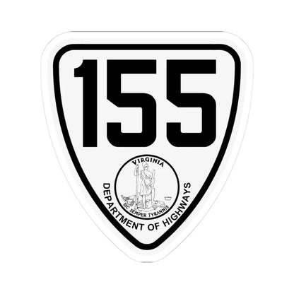Virginia 155 1924 (Virginia) (Road Sign) STICKER Vinyl Kiss-Cut Decal 3 Inch White - The Sticker Space