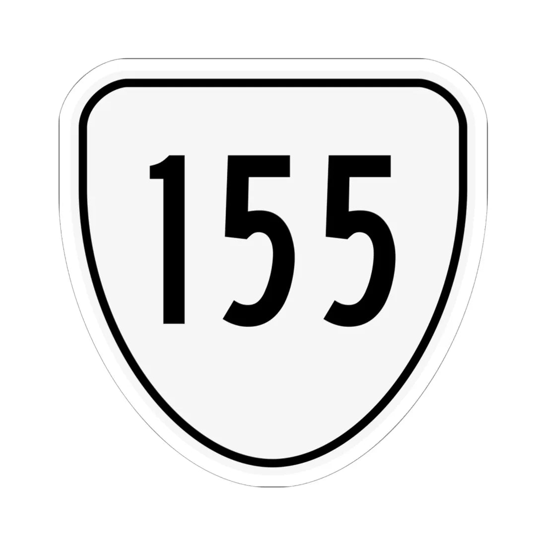 Virginia 155 1956 (Virginia) (Road Sign) STICKER Vinyl Kiss-Cut Decal 6 Inch White - The Sticker Space