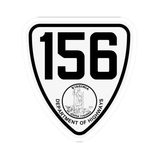 Virginia 156 1924 (Virginia) (Road Sign) STICKER Vinyl Kiss-Cut Decal 2 Inch White - The Sticker Space