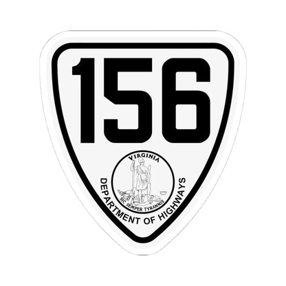 Virginia 156 1924 (Virginia) (Road Sign) STICKER Vinyl Kiss-Cut Decal 4 Inch White - The Sticker Space