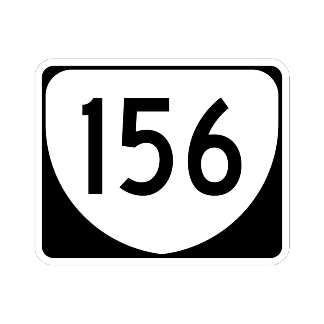 Virginia 156 (Virginia) (Road Sign) STICKER Vinyl Kiss-Cut Decal 4 Inch White - The Sticker Space