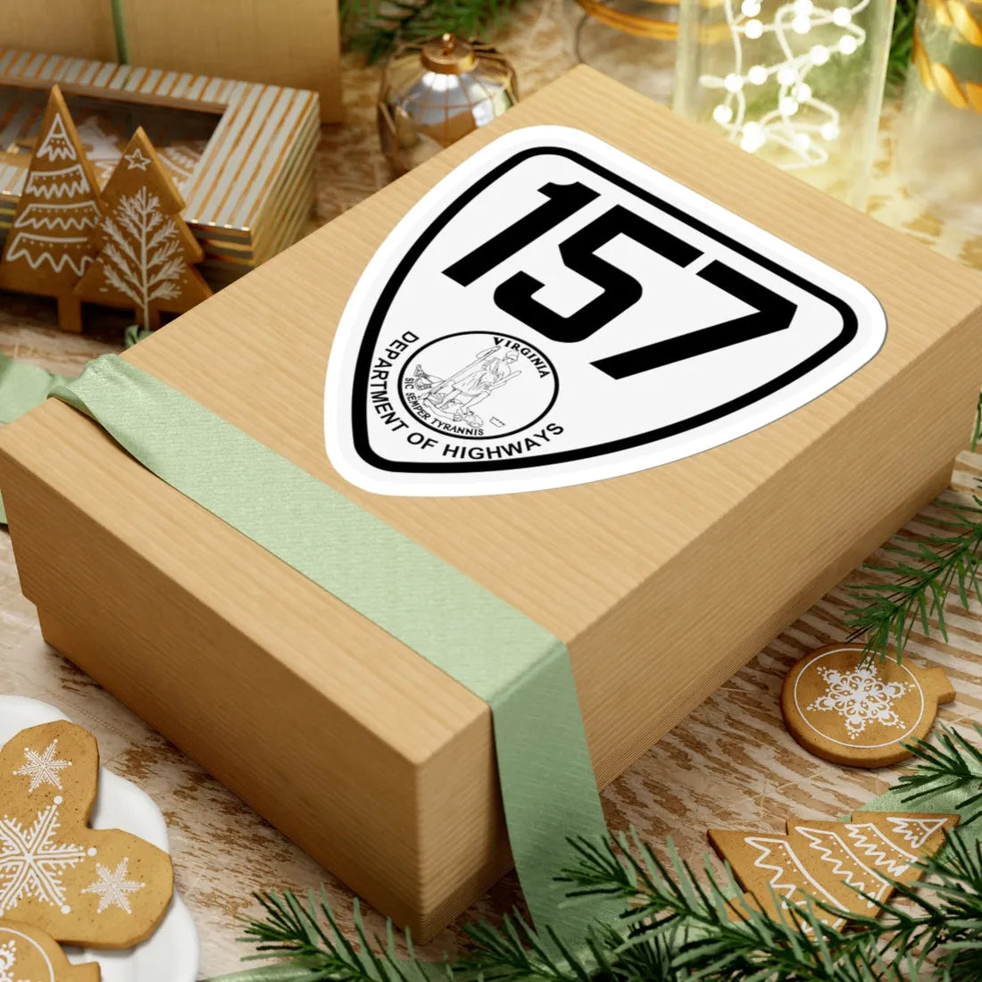 Virginia 157 1924 (Virginia) (Road Sign) STICKER Vinyl Kiss-Cut Decal - The Sticker Space