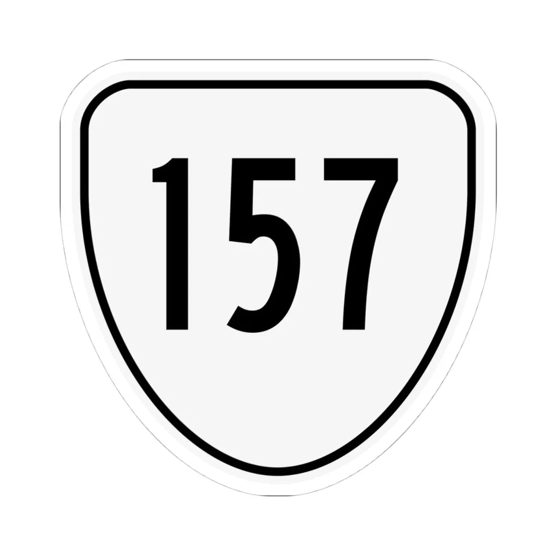 Virginia 157 1956 (Virginia) (Road Sign) STICKER Vinyl Kiss-Cut Decal 4 Inch White - The Sticker Space