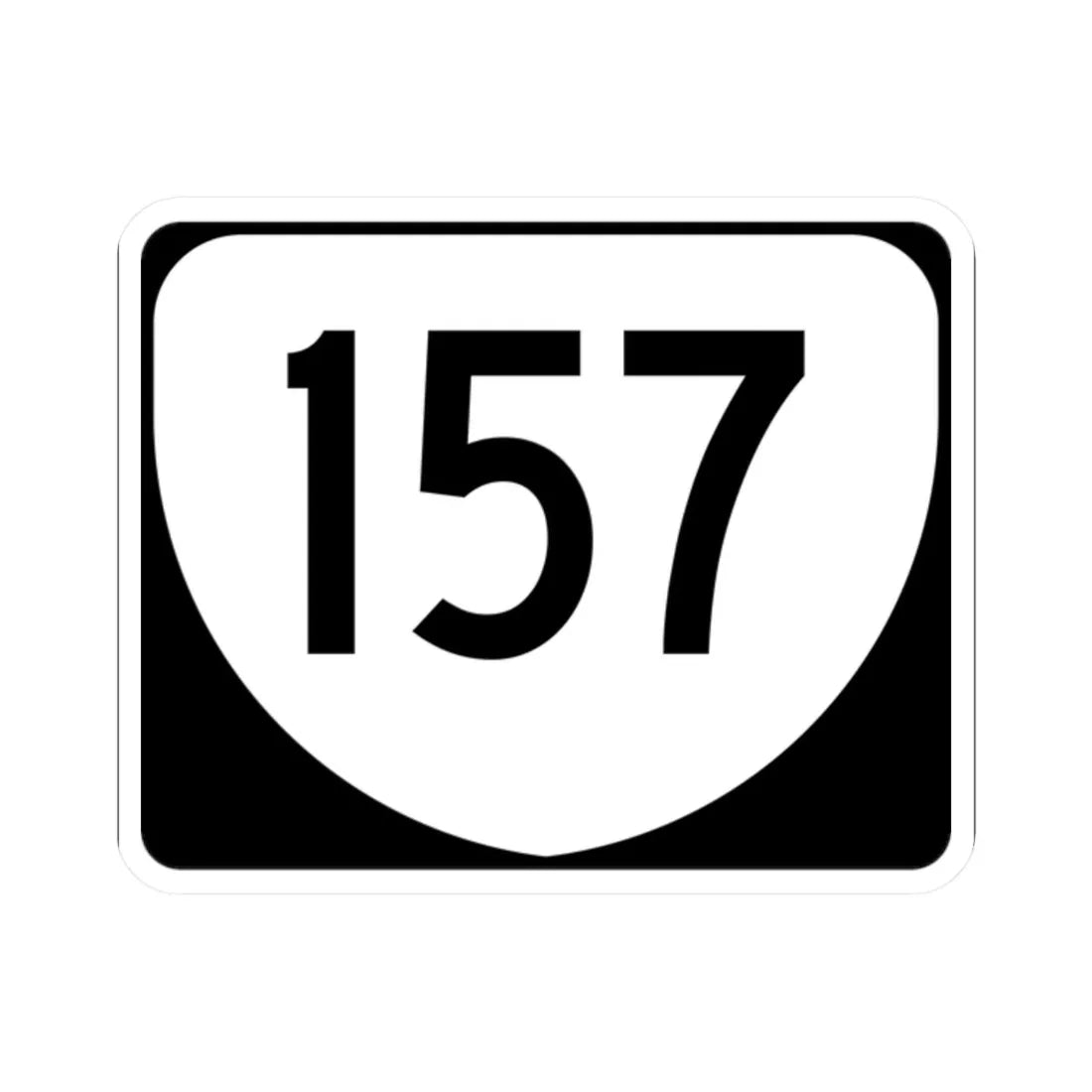 Virginia 157 (Virginia) (Road Sign) STICKER Vinyl Kiss-Cut Decal 2 Inch White - The Sticker Space