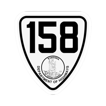 Virginia 158 1924 (Virginia) (Road Sign) STICKER Vinyl Kiss-Cut Decal 2 Inch White - The Sticker Space