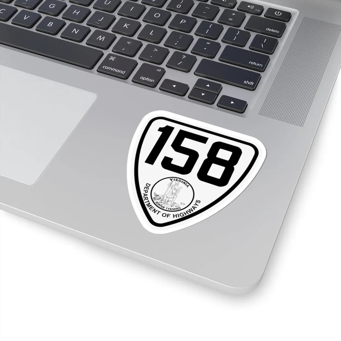Virginia 158 1924 (Virginia) (Road Sign) STICKER Vinyl Kiss-Cut Decal - The Sticker Space