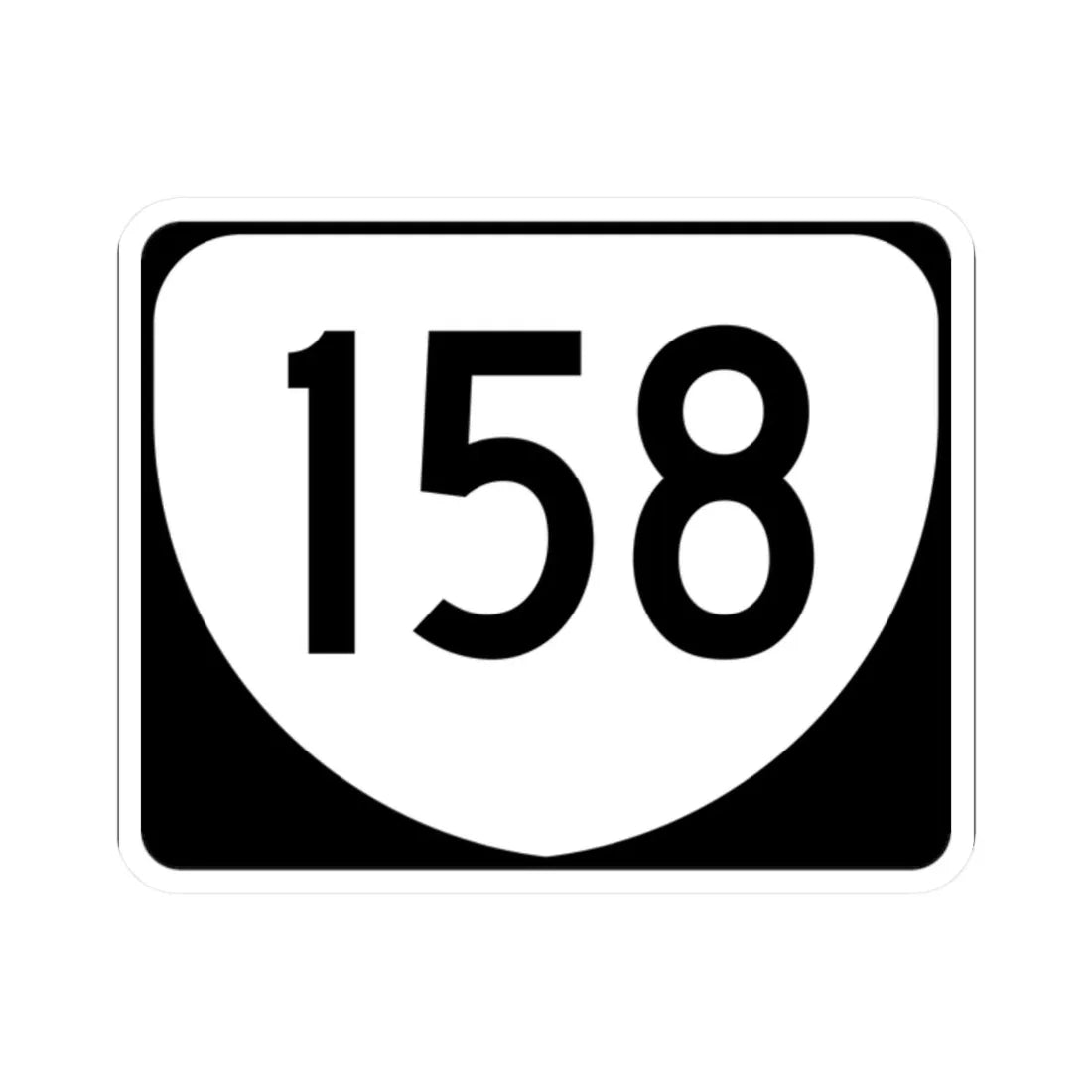 Virginia 158 (Virginia) (Road Sign) STICKER Vinyl Kiss-Cut Decal 2 Inch White - The Sticker Space
