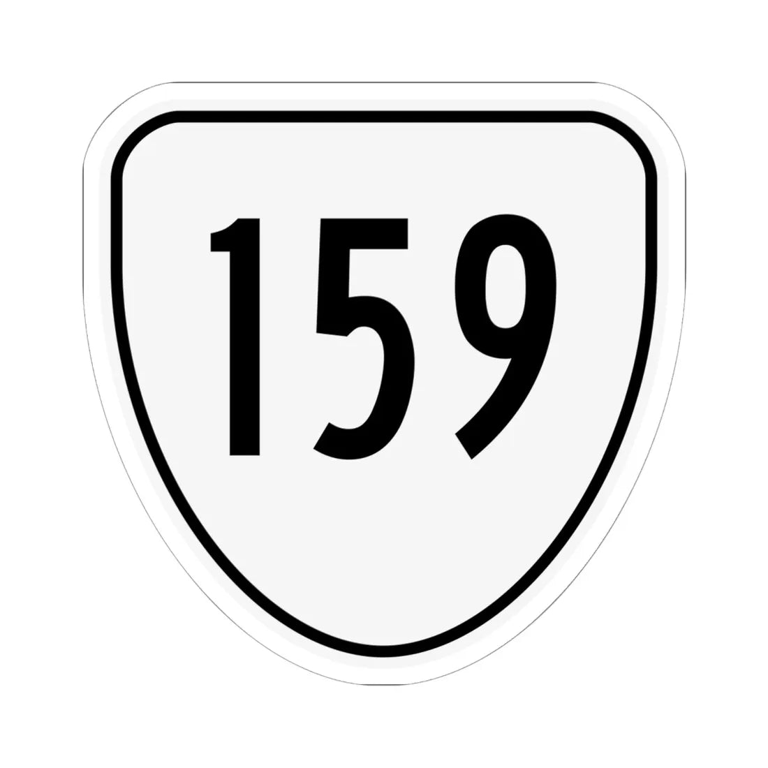 Virginia 159 1956 (Virginia) (Road Sign) STICKER Vinyl Kiss-Cut Decal 6 Inch White - The Sticker Space