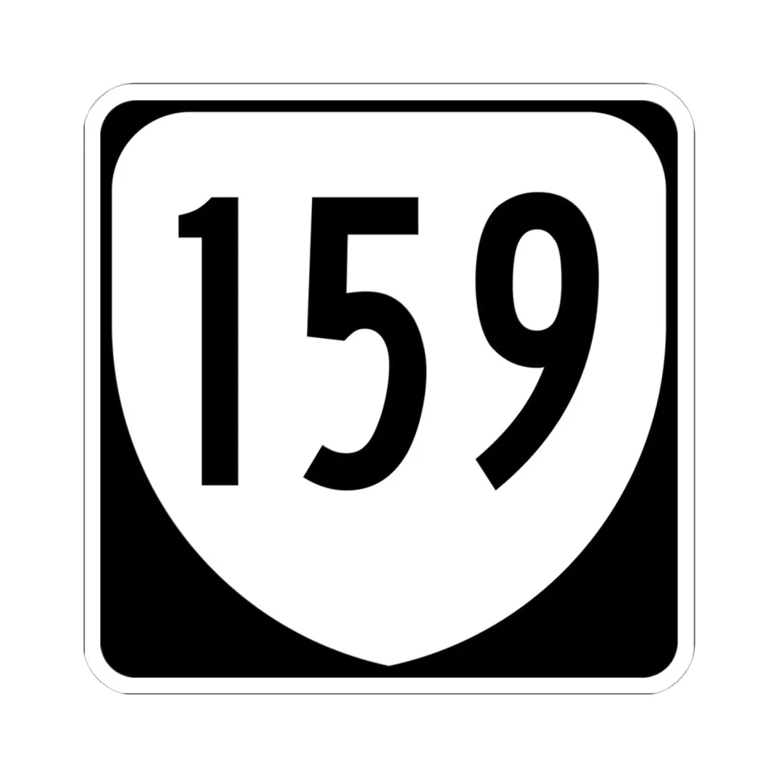 Virginia 159 1980 (Virginia) (Road Sign) STICKER Vinyl Kiss-Cut Decal 4 Inch White - The Sticker Space
