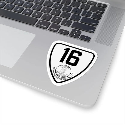 Virginia 16 1924 (Virginia) (Road Sign) STICKER Vinyl Kiss-Cut Decal - The Sticker Space