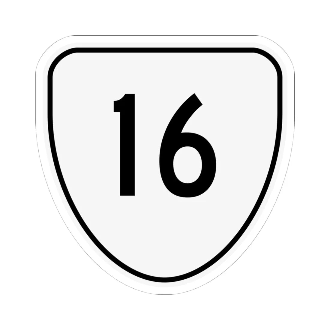 Virginia 16 1956 (Virginia) (Road Sign) STICKER Vinyl Kiss-Cut Decal 4 Inch White - The Sticker Space