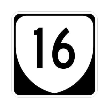 Virginia 16 (Virginia) (Road Sign) STICKER Vinyl Kiss-Cut Decal 3 Inch White - The Sticker Space