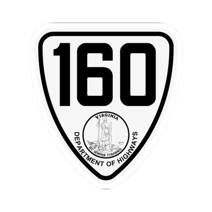 Virginia 160 1924 (Virginia) (Road Sign) STICKER Vinyl Kiss-Cut Decal 2 Inch White - The Sticker Space