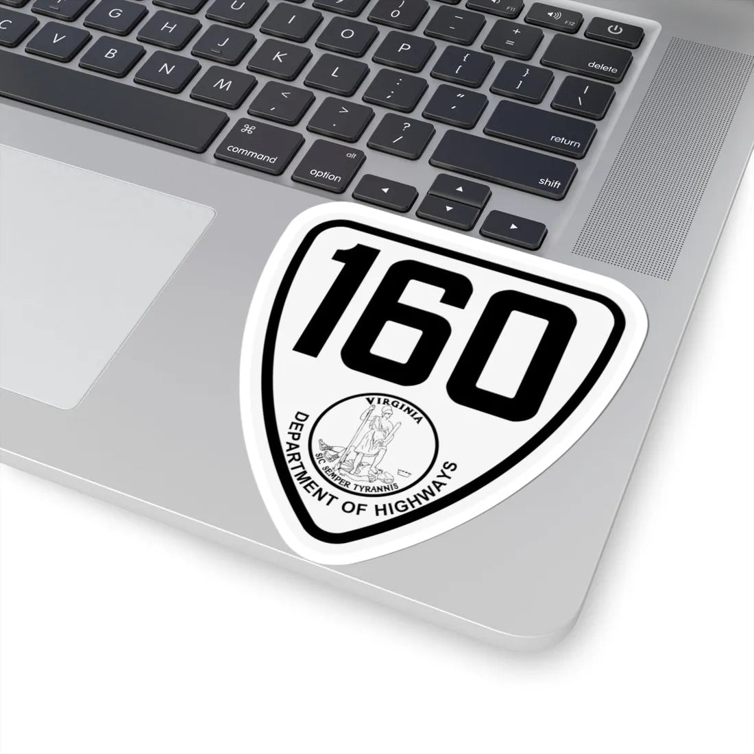 Virginia 160 1924 (Virginia) (Road Sign) STICKER Vinyl Kiss-Cut Decal - The Sticker Space