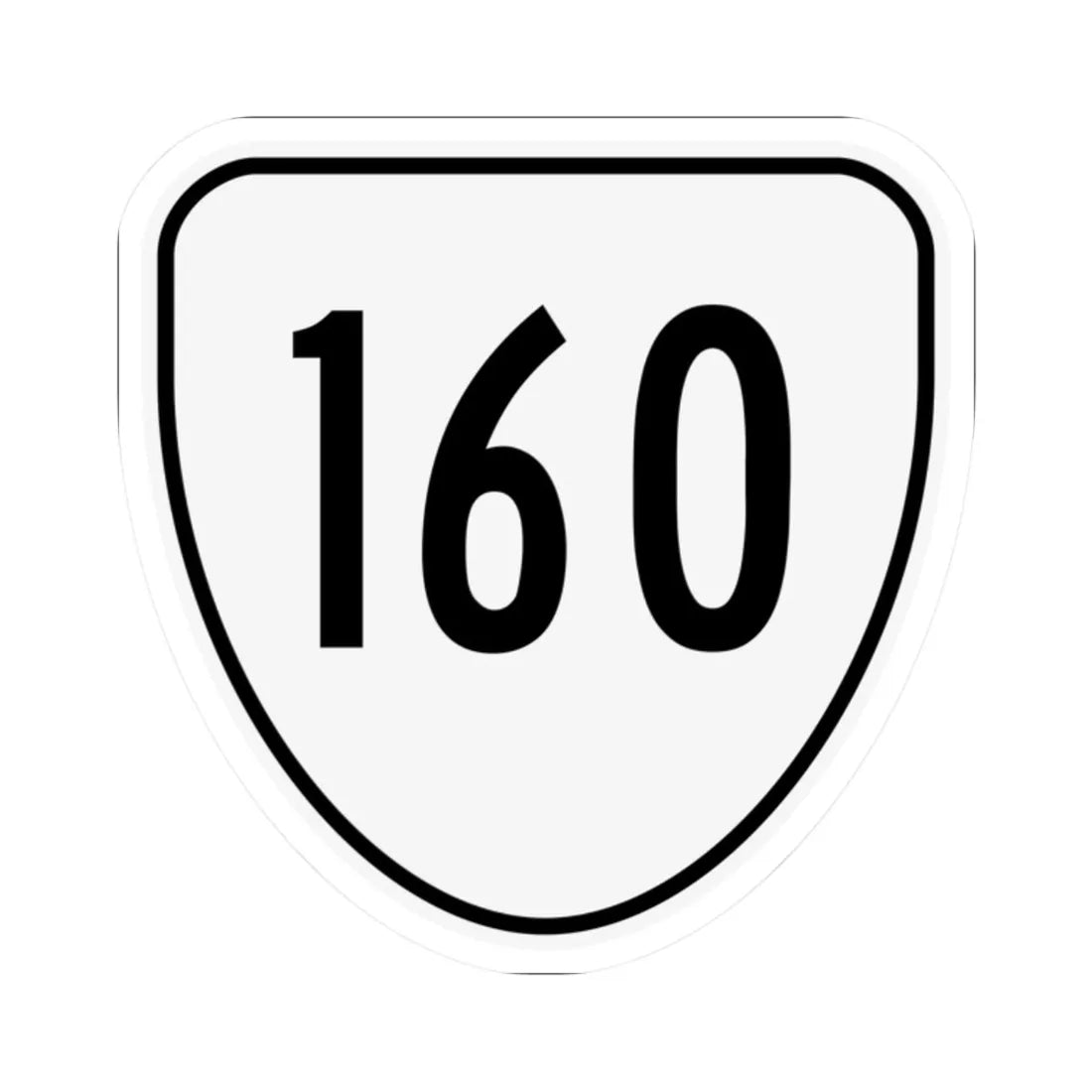 Virginia 160 1956 (Virginia) (Road Sign) STICKER Vinyl Kiss-Cut Decal 2 Inch White - The Sticker Space