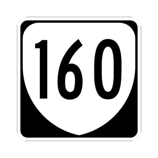 Virginia 160 1980 (Virginia) (Road Sign) STICKER Vinyl Kiss-Cut Decal 2 Inch White - The Sticker Space