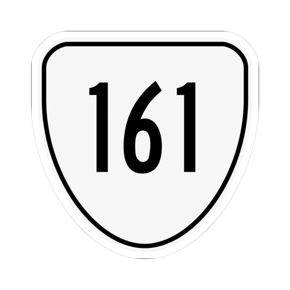 Virginia 161 1956 (Virginia) (Road Sign) STICKER Vinyl Kiss-Cut Decal 3 Inch White - The Sticker Space